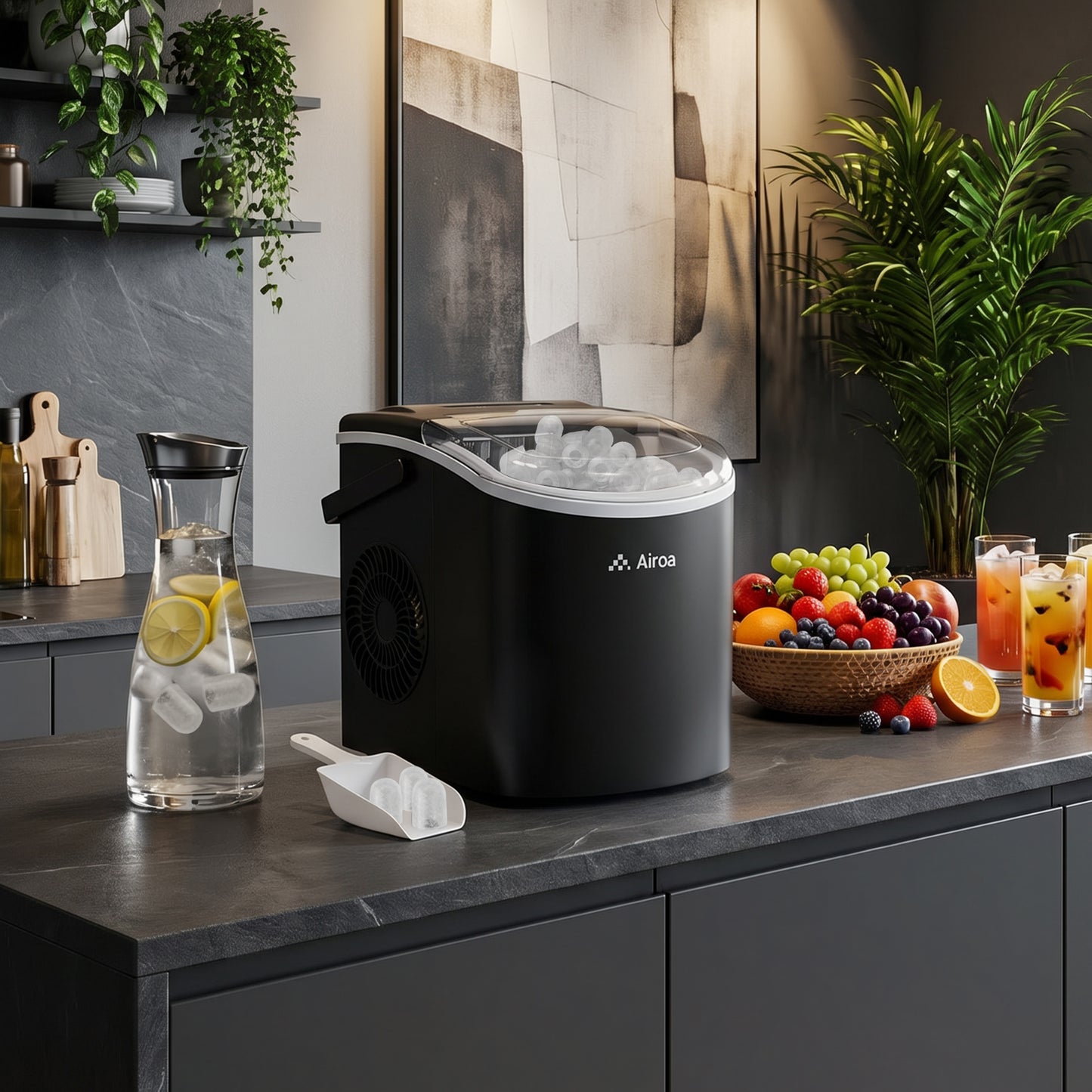 Countertop Bullet Ice Maker with Handle