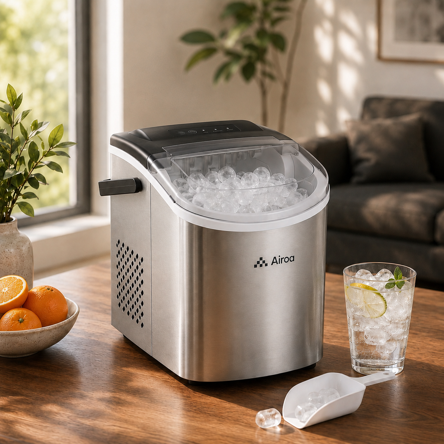 Countertop Bullet Ice Maker with Handle