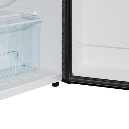 Black Compact Refrigerator with 9L Freezer Compartment