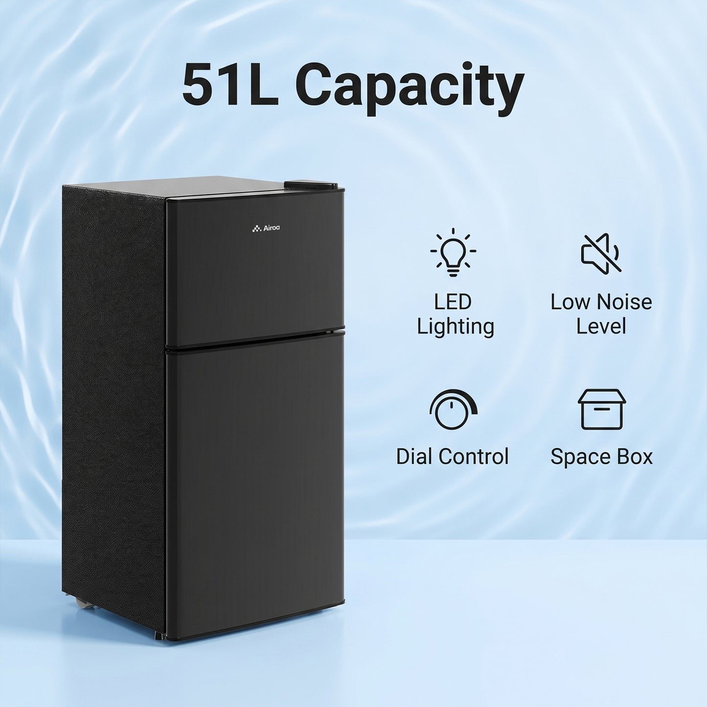 51/70L Freestanding Top Freezer Fridge