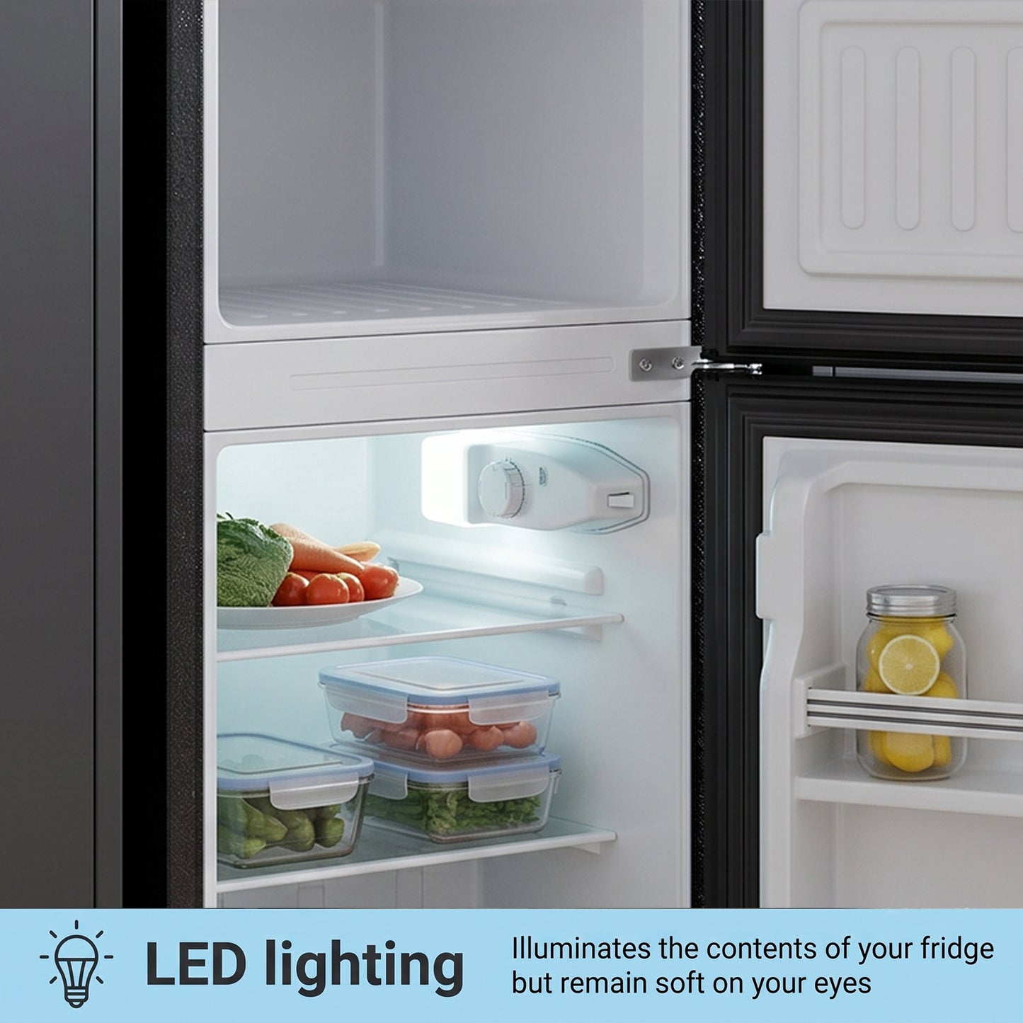 51/70L Freestanding Top Freezer Fridge