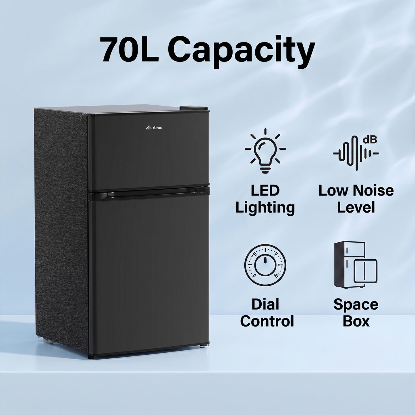 51/70L Freestanding Top Freezer Fridge