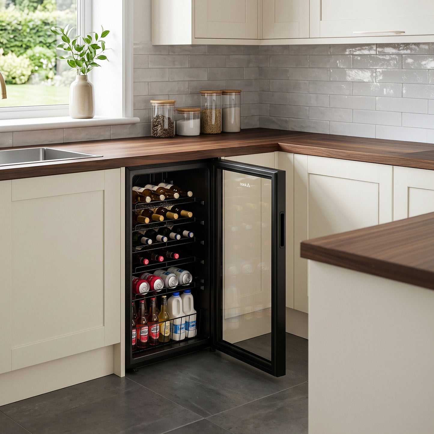 99L/109L Glass Door Refrigerator with Interior Light