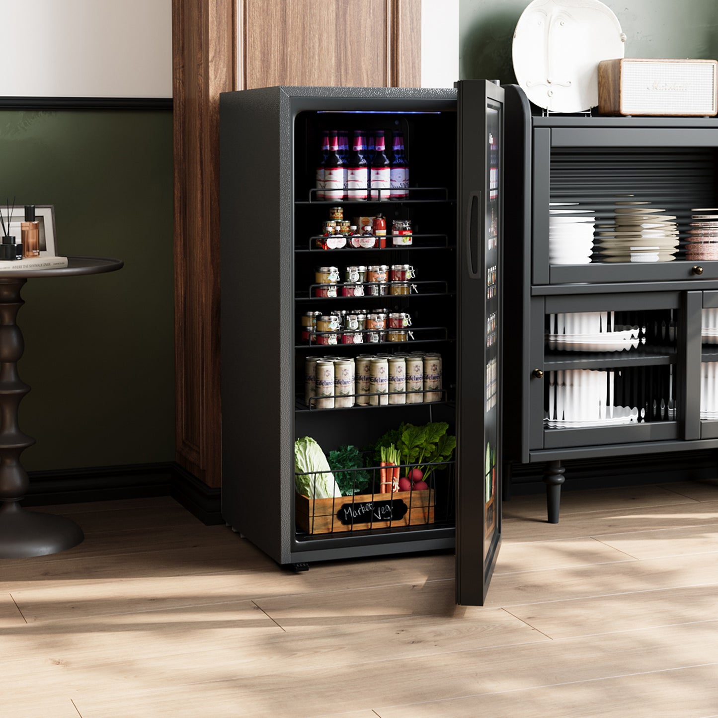 99L/109L Glass Door Refrigerator with Interior Light
