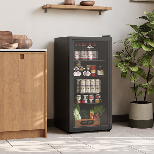 99L/109L Glass Door Refrigerator with Interior Light