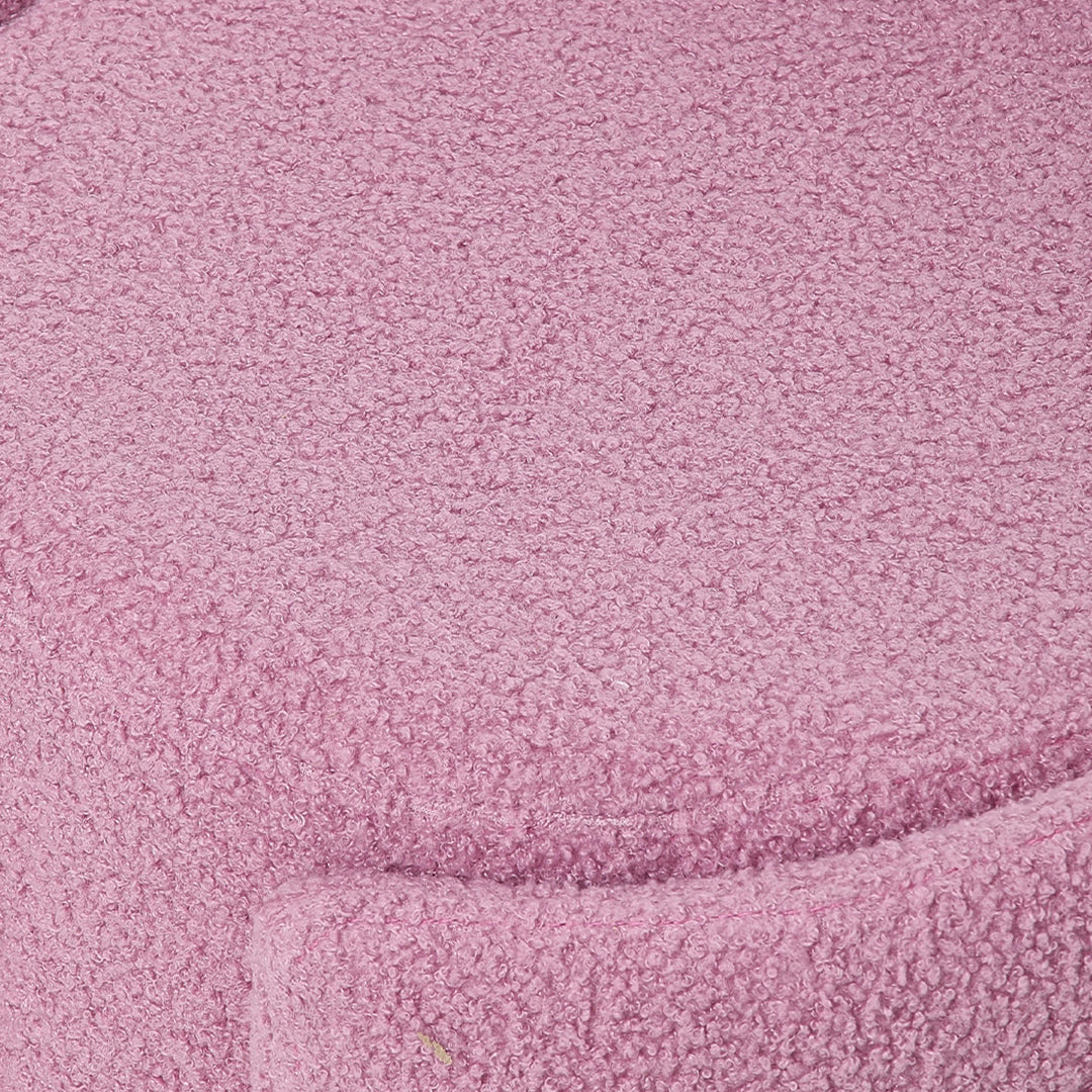 Teddy Fleece Upholstered Vanity Stool