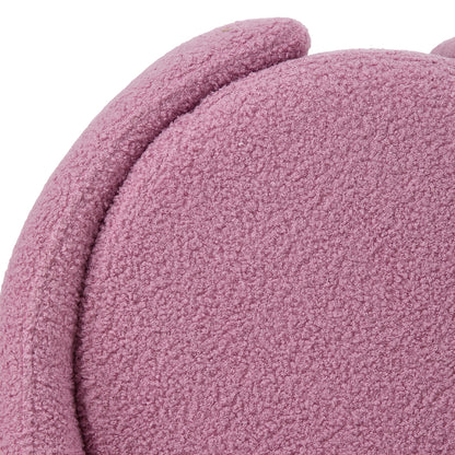 Teddy Fleece Upholstered Vanity Stool