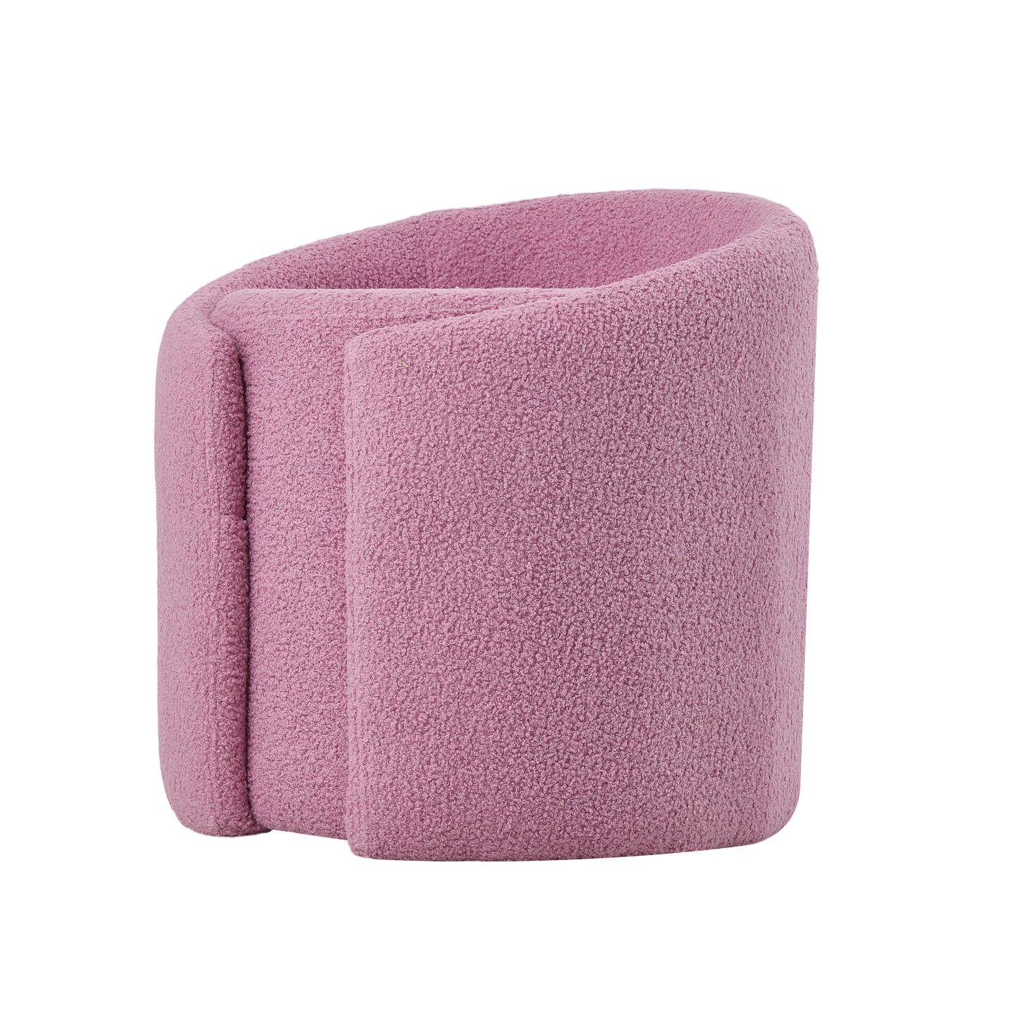 Teddy Fleece Upholstered Vanity Stool