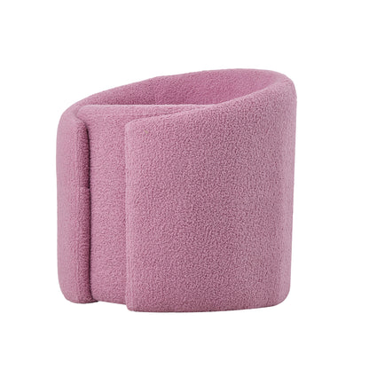 Teddy Fleece Upholstered Vanity Stool