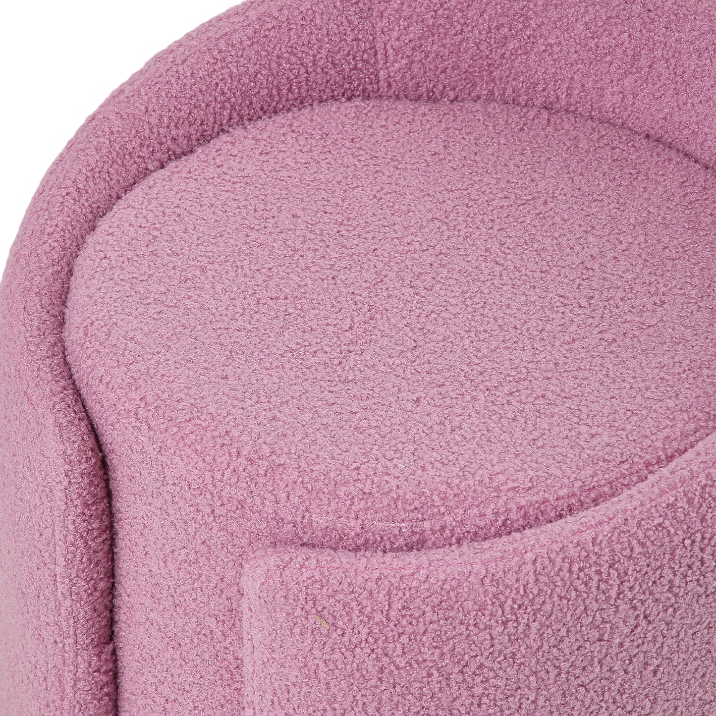 Teddy Fleece Upholstered Vanity Stool