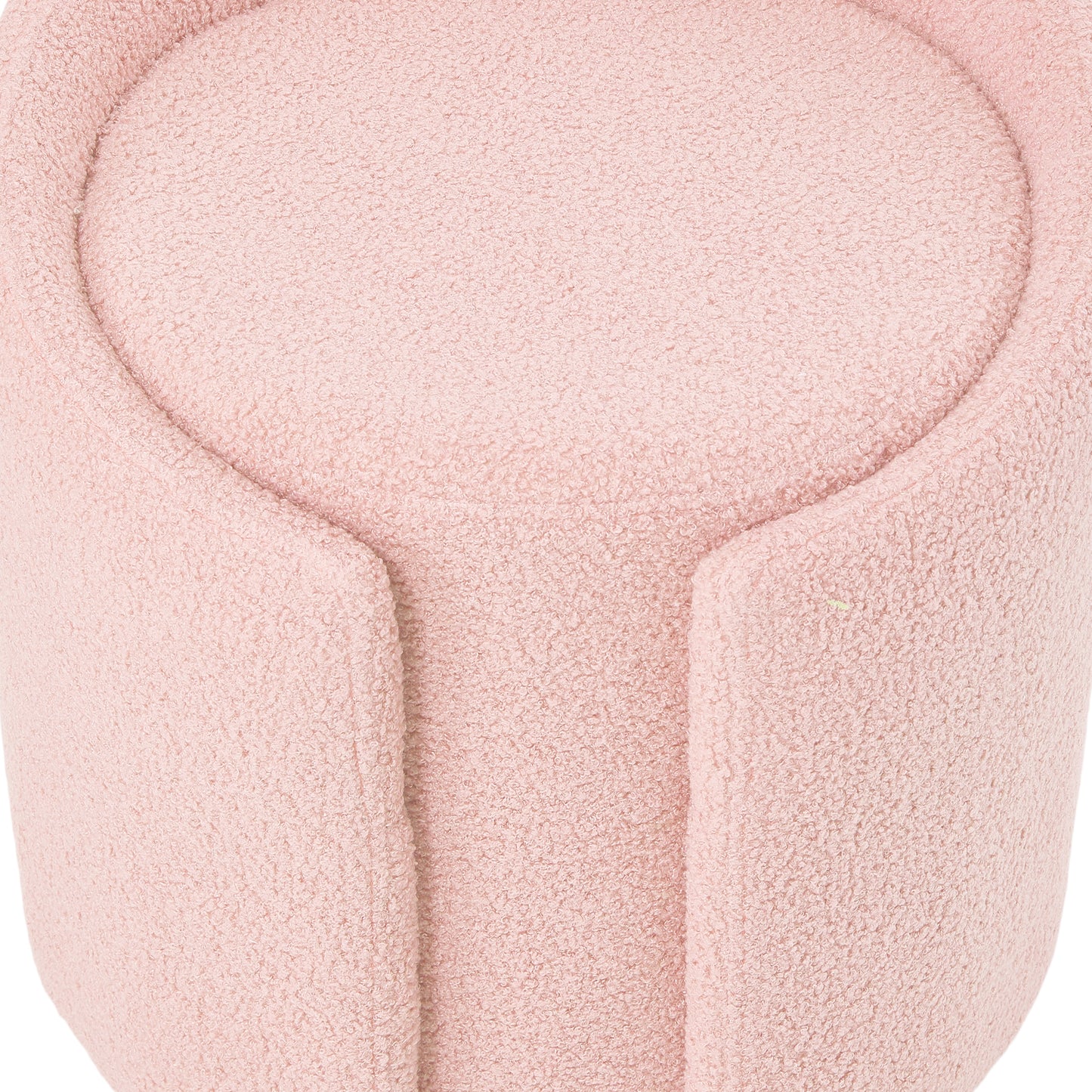 Teddy Fleece Upholstered Vanity Stool