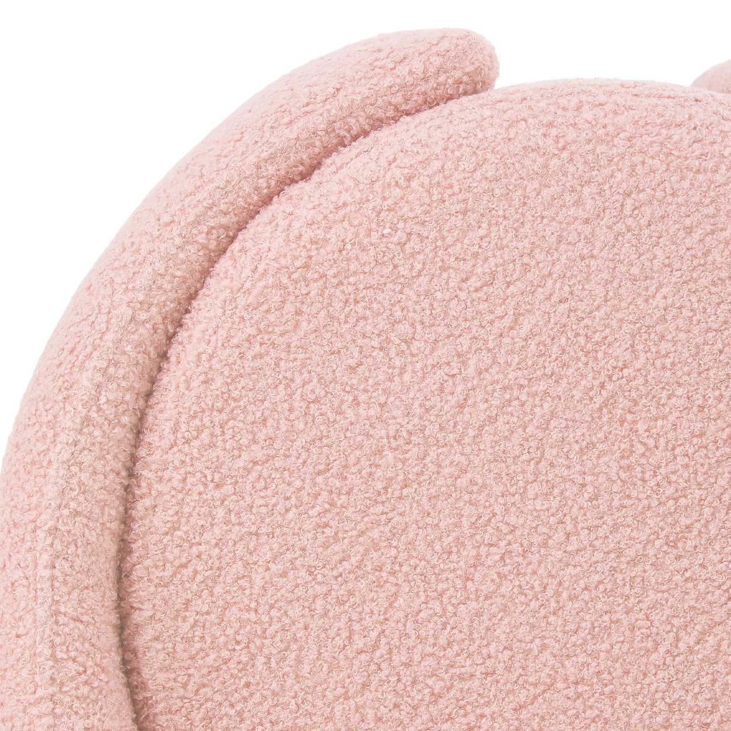 Teddy Fleece Upholstered Vanity Stool