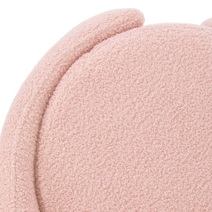 Teddy Fleece Upholstered Vanity Stool