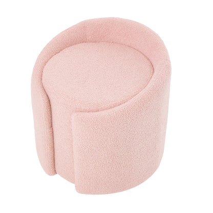Teddy Fleece Upholstered Vanity Stool