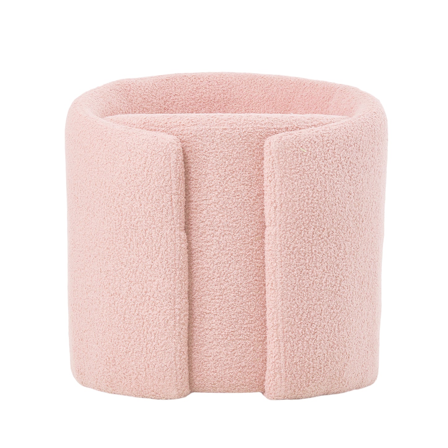 Teddy Fleece Upholstered Vanity Stool