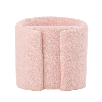 Teddy Fleece Upholstered Vanity Stool