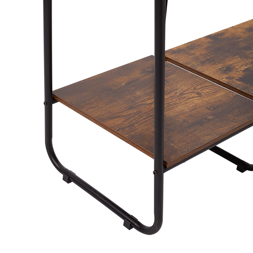 Freestanding Clothes Rack with Shelves