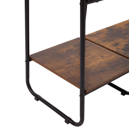Freestanding Clothes Rack with Shelves