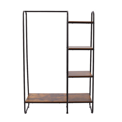 Freestanding Clothes Rack with Shelves