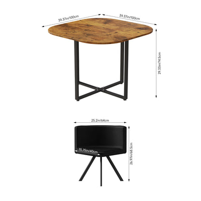 Dining Table Set with 4 Chairs