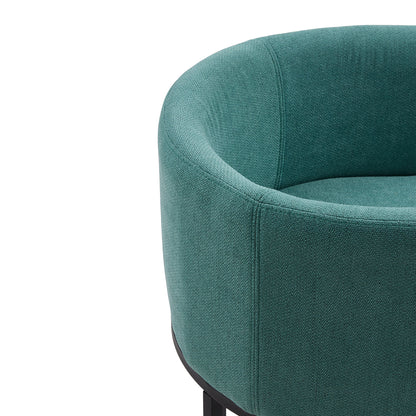 Set of 2 Low Back Upholstered Bar Stools