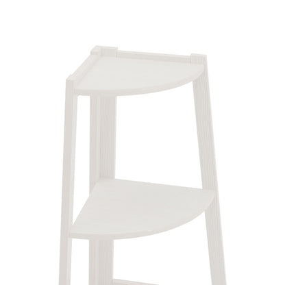 Modern 5-Tier Wooden Ladder Corner Bookshelf Home Display Shelf Unit