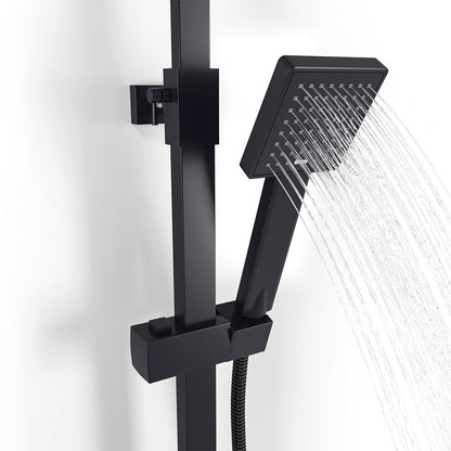 8 inch Rainfall Shower Head Brass Bathroom Shower Faucet Set