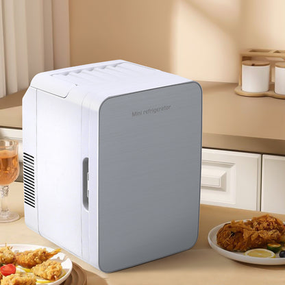 White 10L Dual-Use Mini Refrigerator