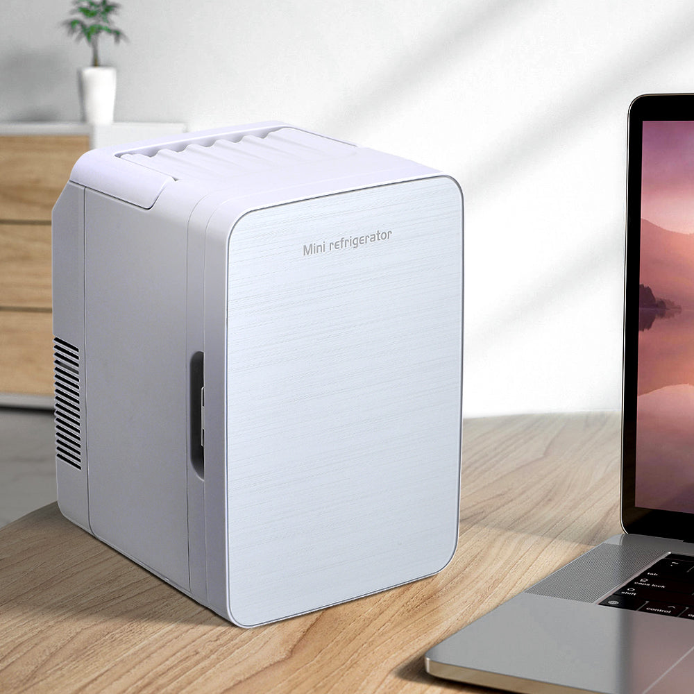 White 10L Dual-Use Mini Refrigerator