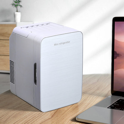 White 10L Dual-Use Mini Refrigerator
