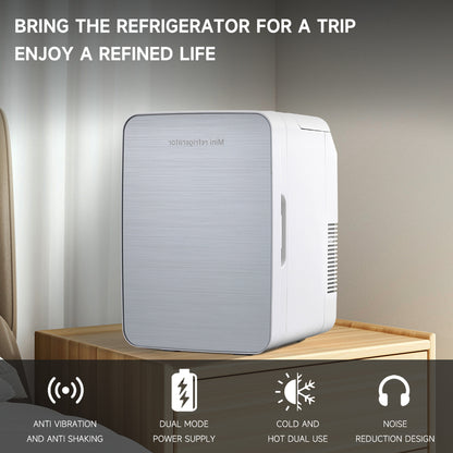 White 10L Dual-Use Mini Refrigerator