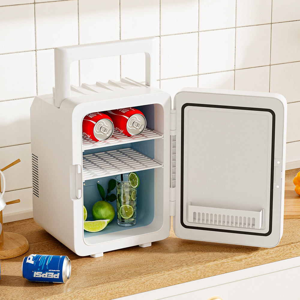 White 10L Dual-Use Mini Refrigerator