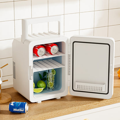 White 10L Dual-Use Mini Refrigerator