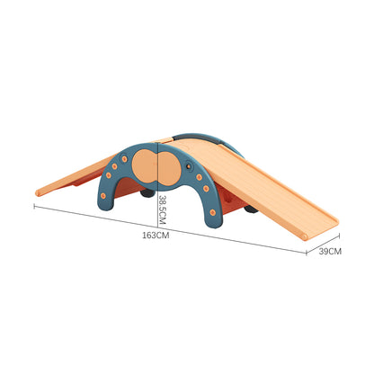 Indoor Climbing Frame Set with Two Dual-Sided Slides