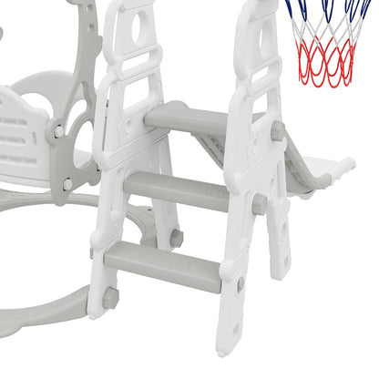 3-in-1 Toddler Swing Slide Set with Basketball Hoop