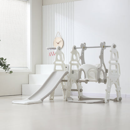 3-in-1 Toddler Swing Slide Set with Basketball Hoop