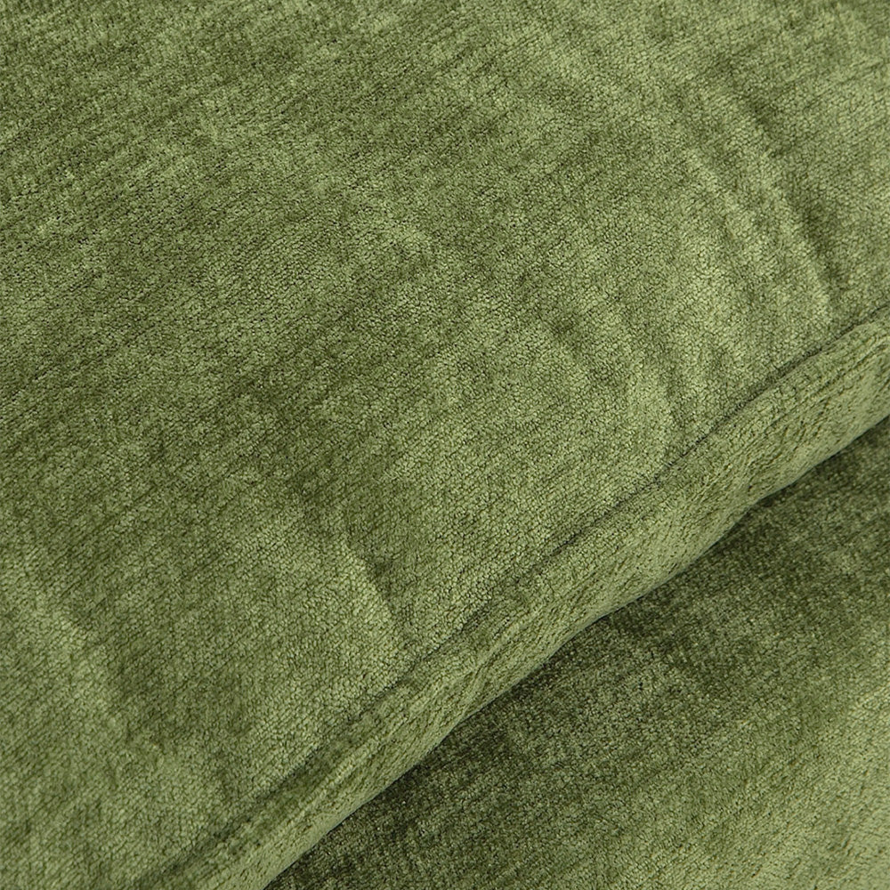 Chenille Sectional Sofa with Ottoman and Lumbar Pillows
