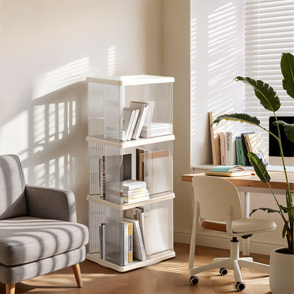 3-Tier Plastic Square Bookshelf