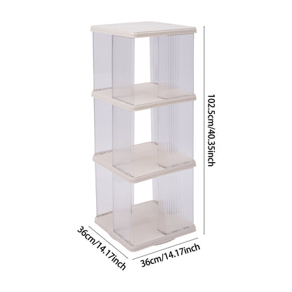 3-Tier Plastic Square Bookshelf