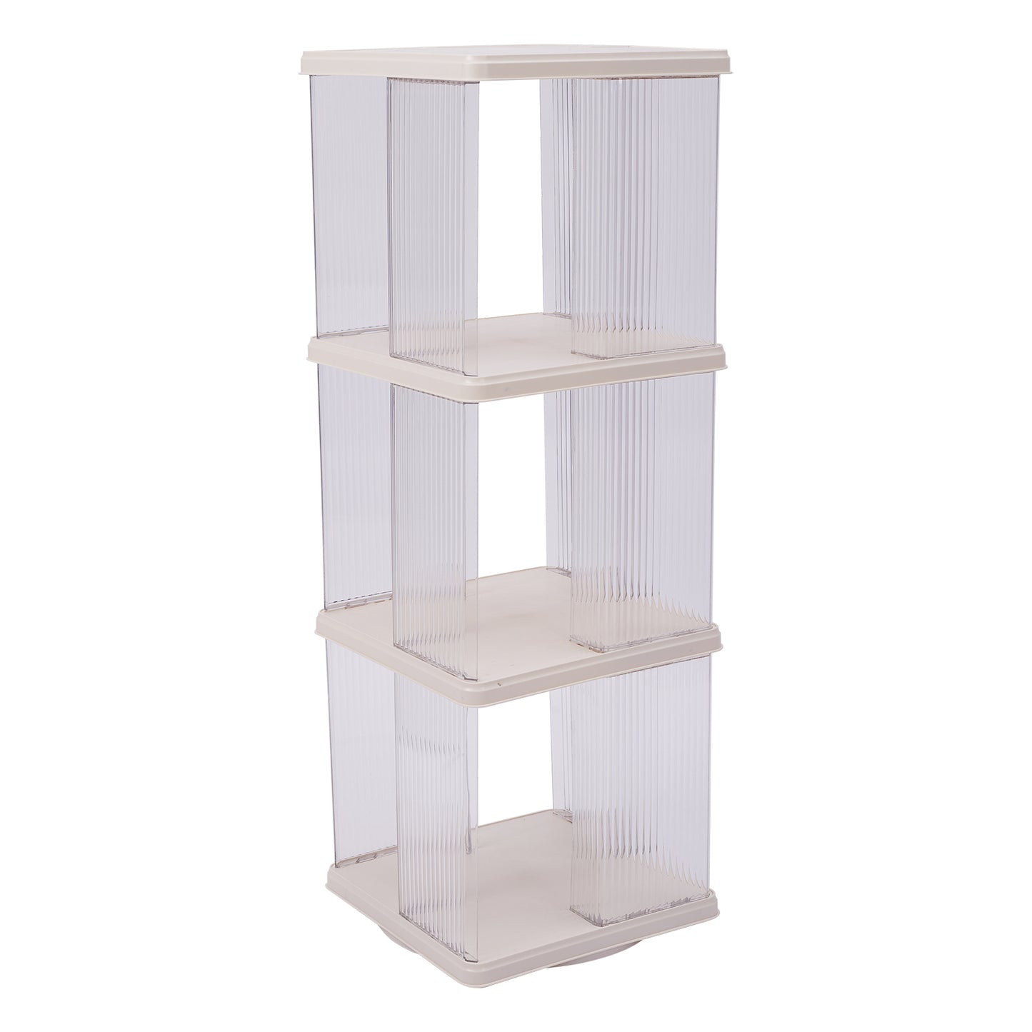 3-Tier Plastic Square Bookshelf