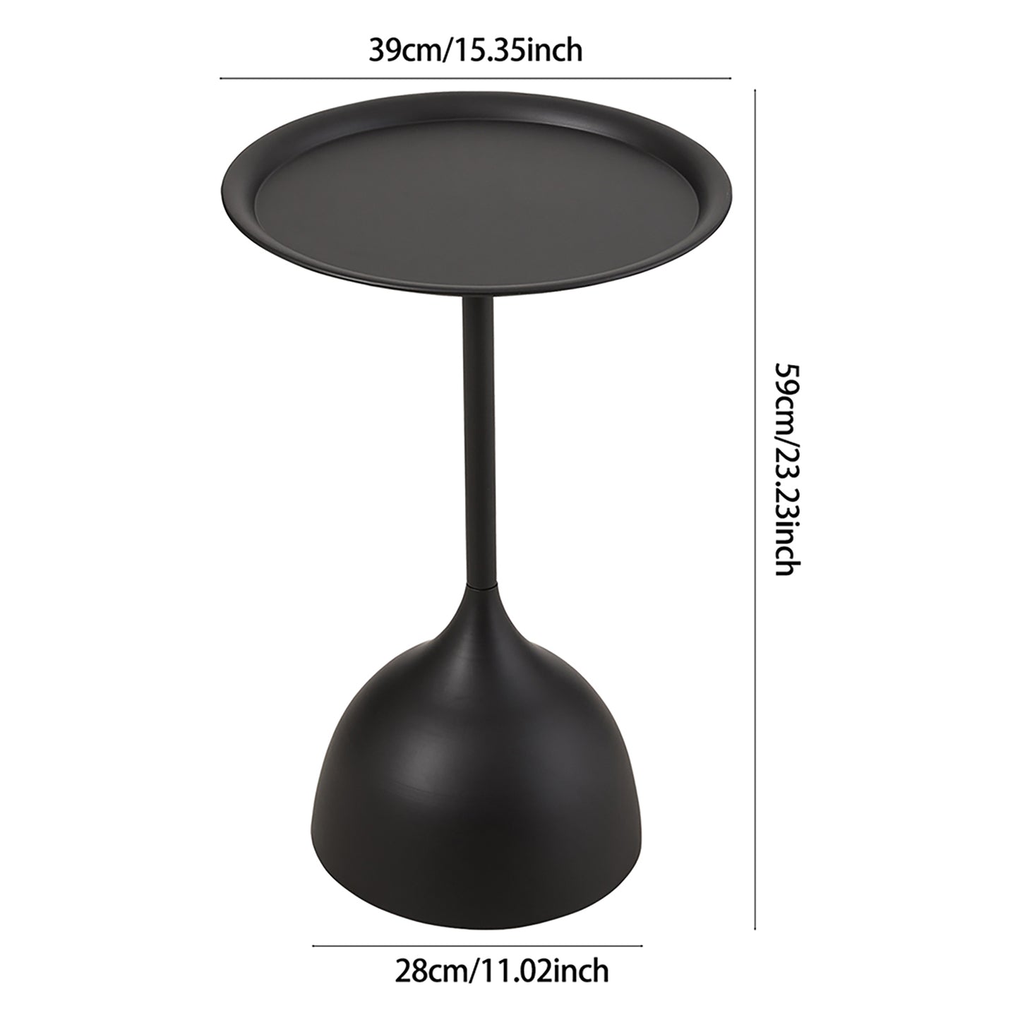 Modern Small Round Metal Side Table