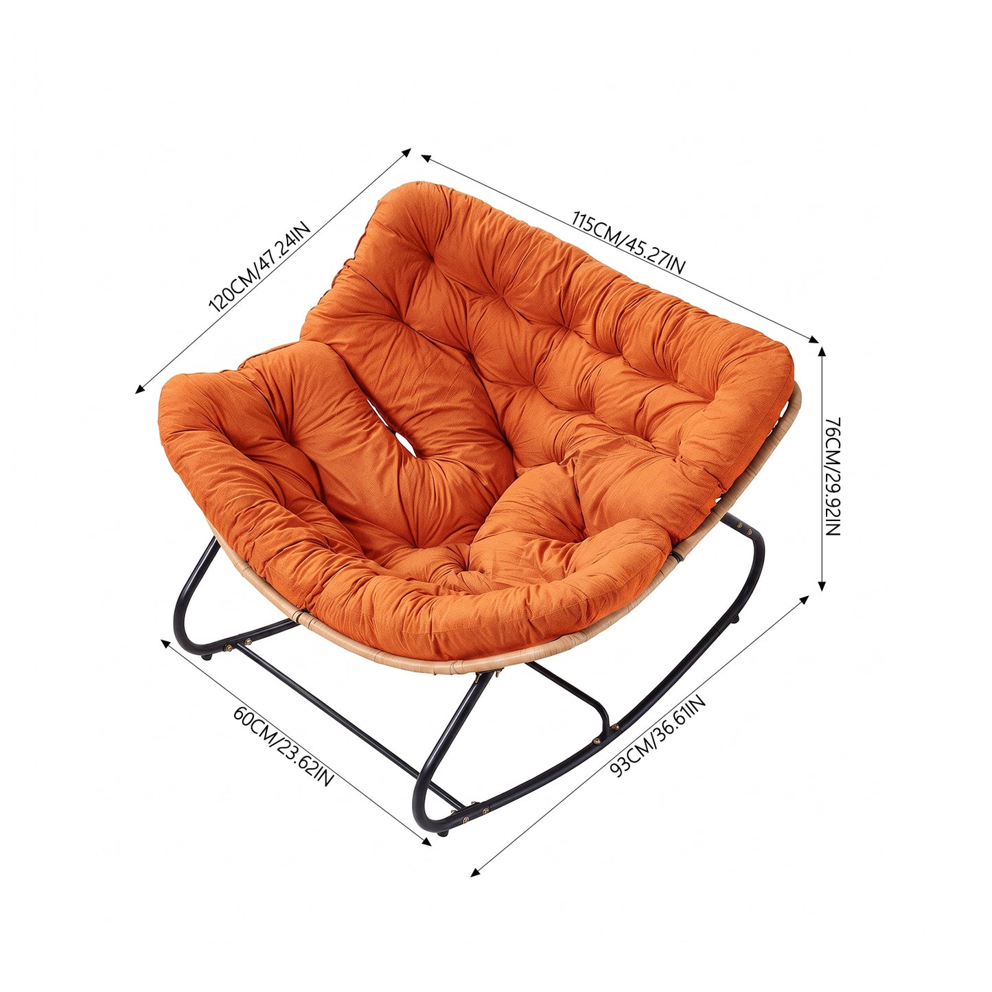 Modern Rocking Chair with Cushion