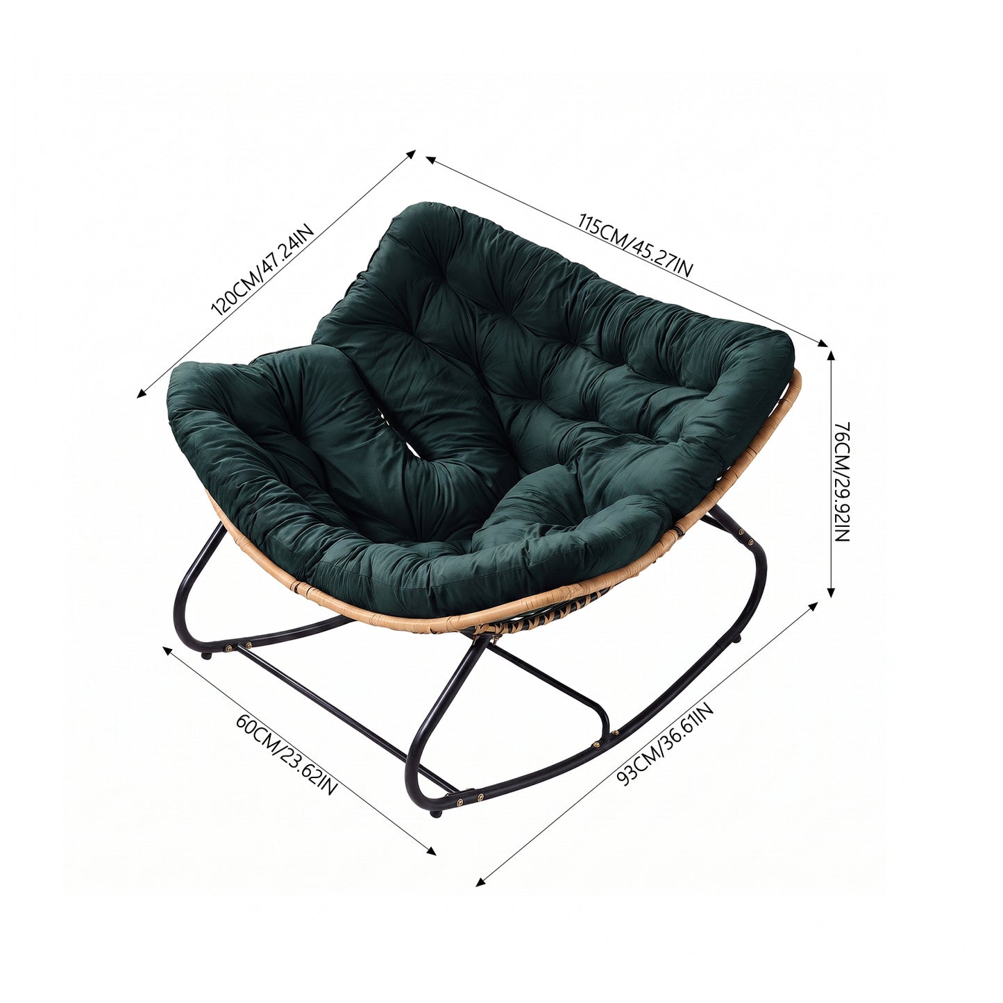 Modern Rocking Chair with Cushion