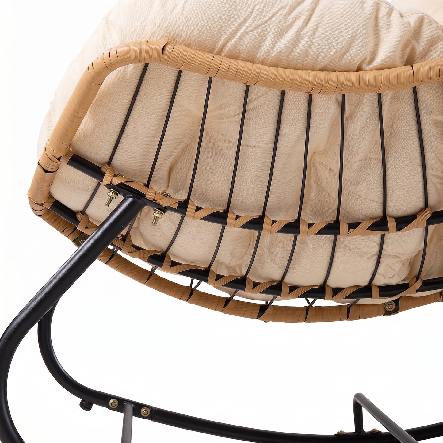 Modern Rocking Chair with Cushion
