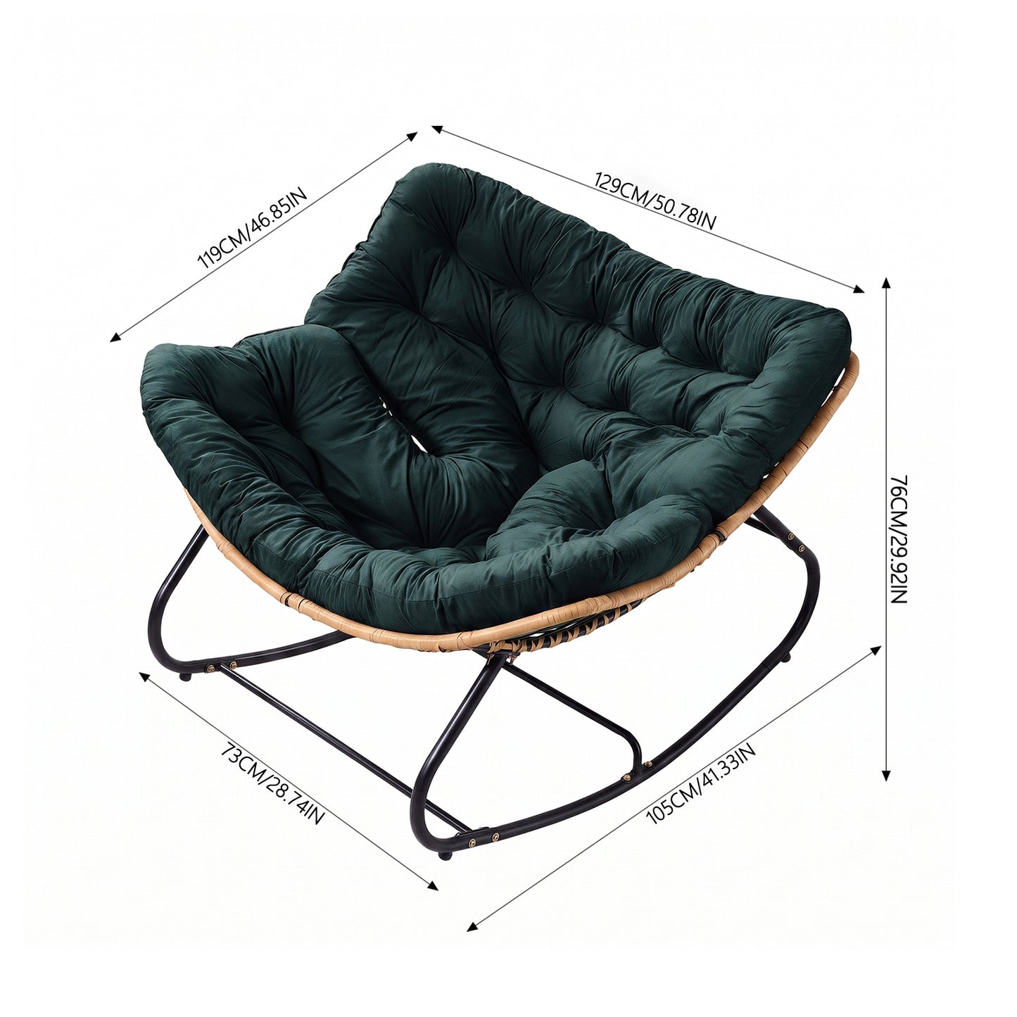 Modern Rocking Chair with Cushion