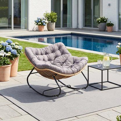 Modern Rocking Chair with Cushion