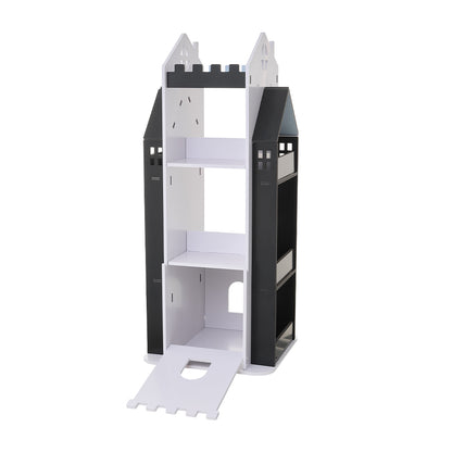 4-Tier Castle Kids Rotating Bookshelf