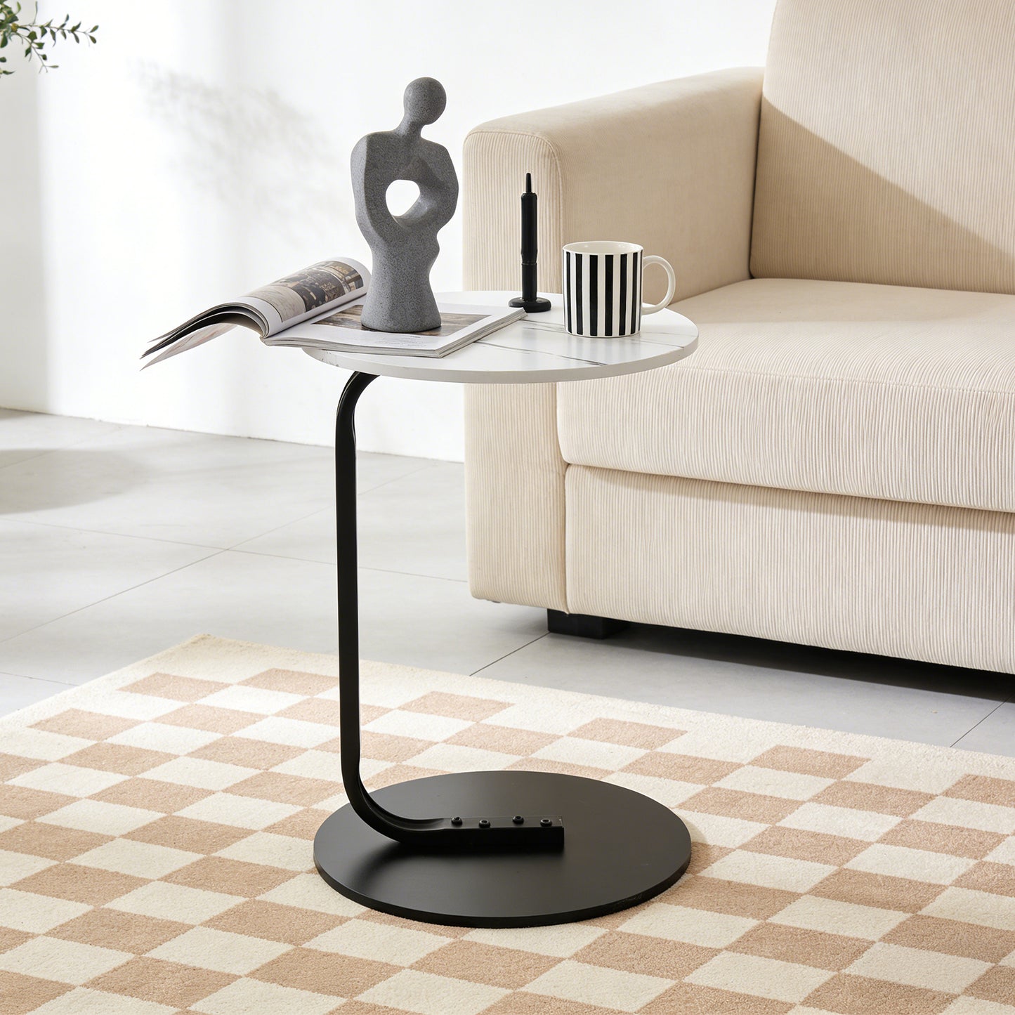 C-Shaped Side Table