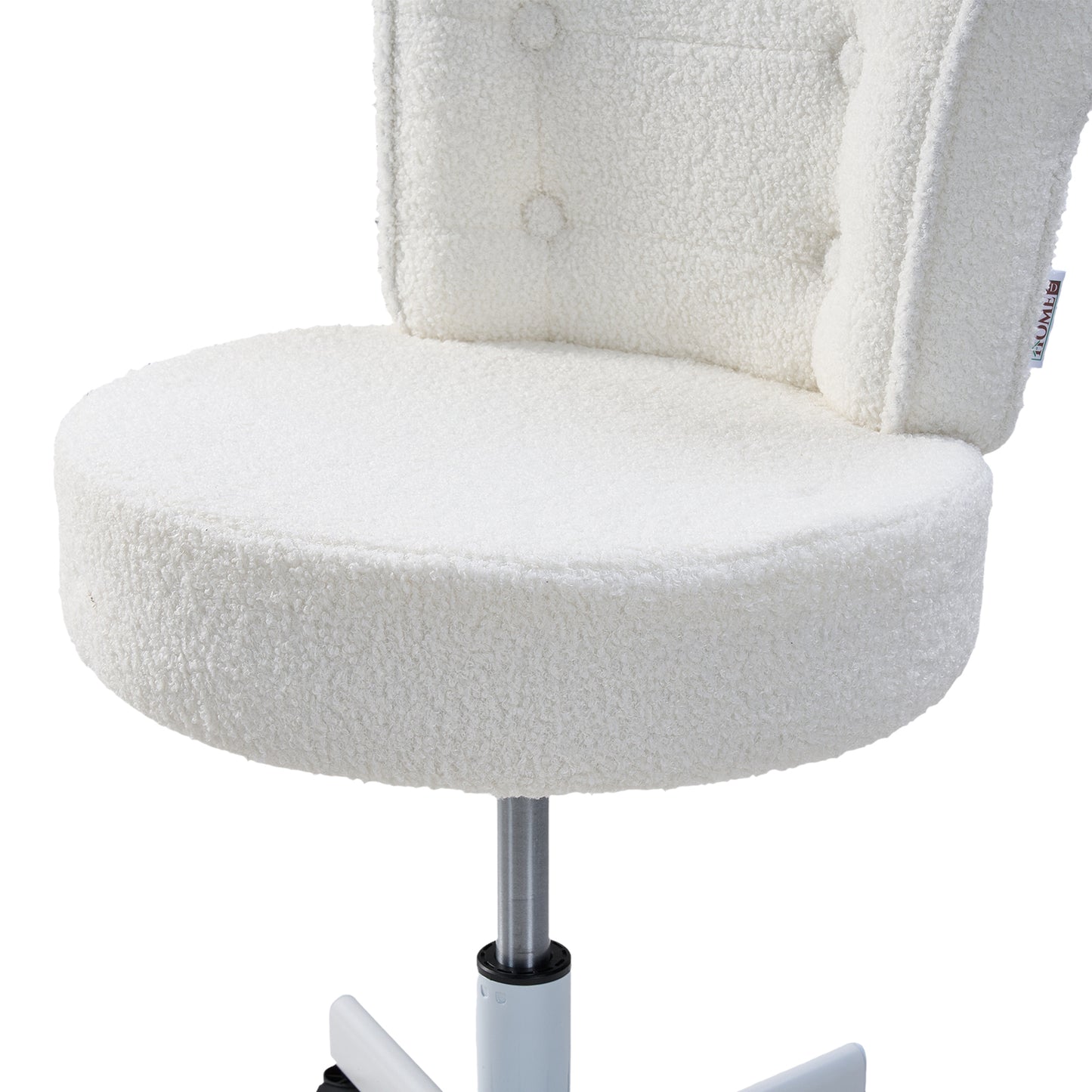 Height-Adjustable Swivel Vanity Chair with Castors