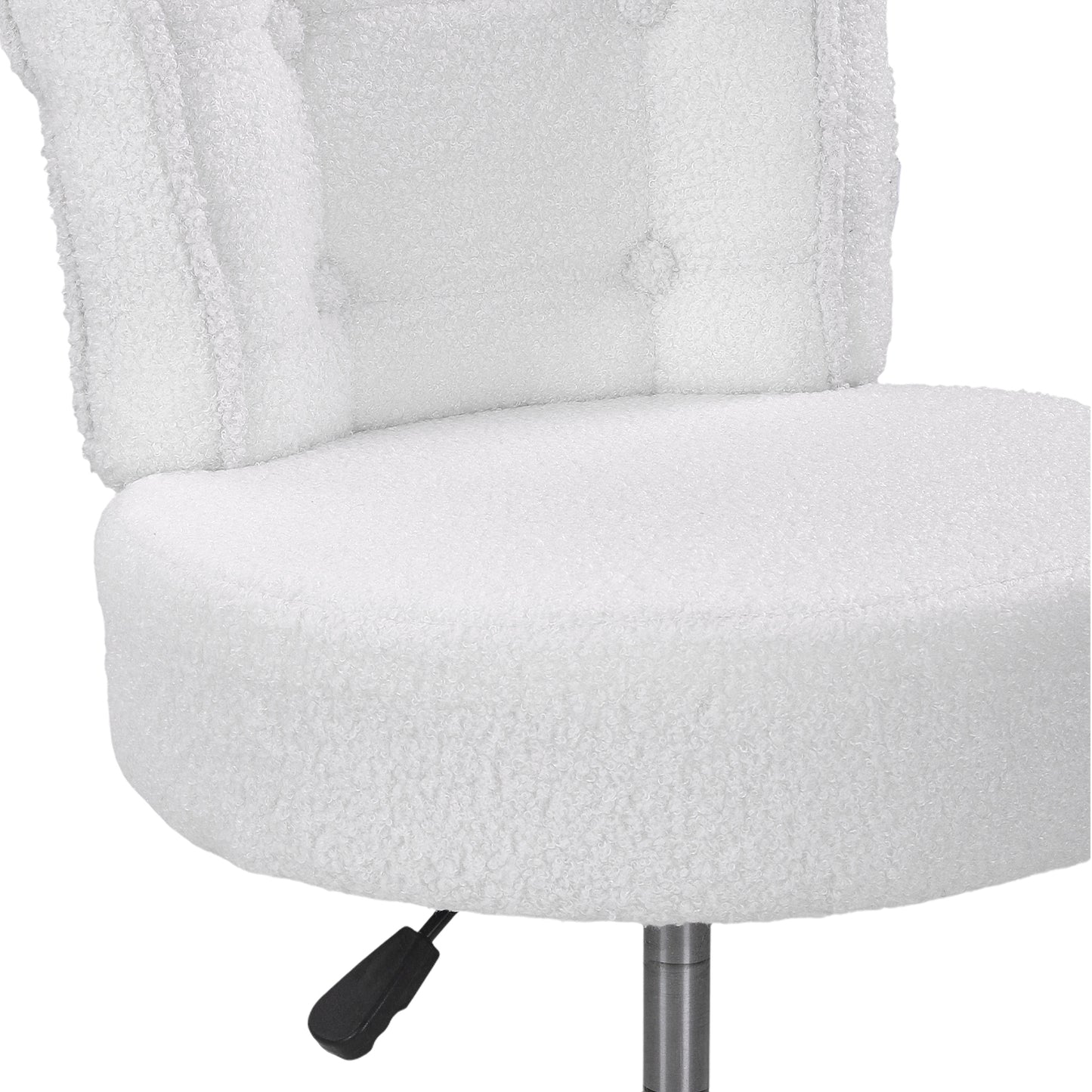 Height-Adjustable Swivel Vanity Chair with Castors